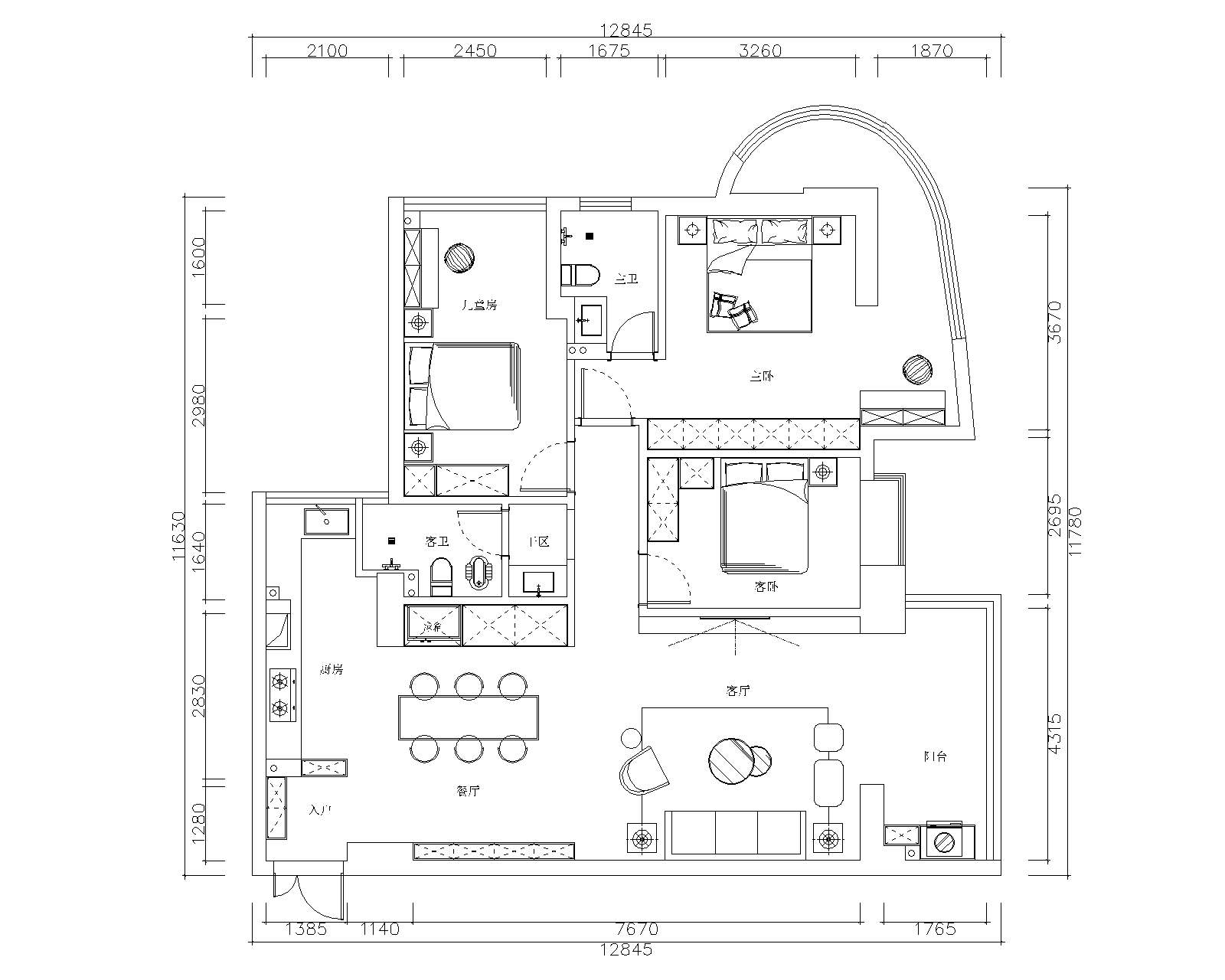 三葉石新作 | 華泰壹品125㎡，簡約純粹的美